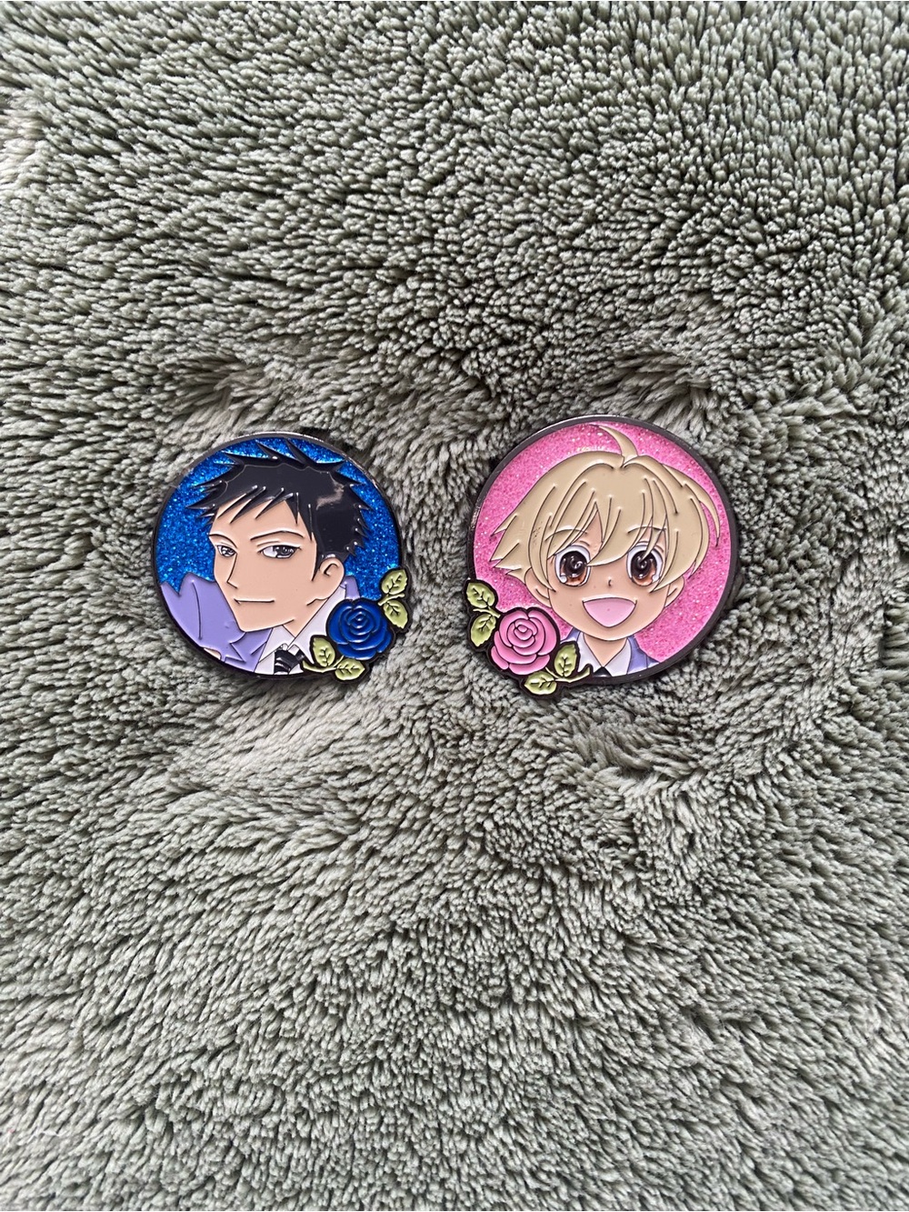 Official High School Host Club Enamel Pins - Mori & Honey